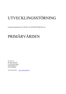Utvecklingsstörning - kortfattad handledning för läkare och