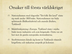 Orsaker till första världskriget