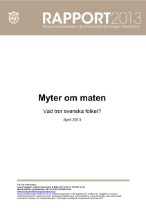 Myter om maten - Konsumentföreningen Stockholm
