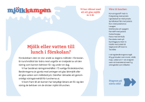 Mjölk eller vatten till lunch i förskolan