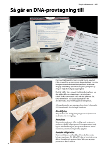 Så går en DNA-provtagning till