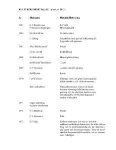 År Mottagare Område/Motivering 1965 KA Fredriksson Keramik