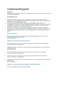 Likabehandlingsplan - Statsvetenskapliga institutionen