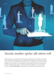 Sociala medier spelar allt större roll
