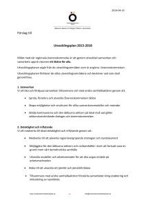 Slutgiltigt remissförslag av utvecklingsplanen 2014 04 08