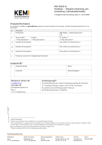 MIP-0020-S Ansökan * Dispens forskning och utveckling