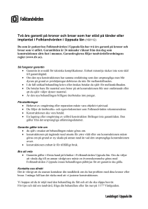 Garantiregler för fast protetik