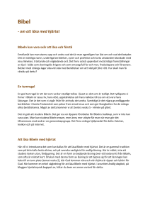 Bibel - om att läsa med hjärtat