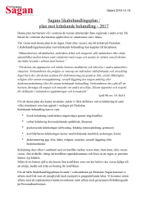 Sagans likabehandlingsplan / plan mot