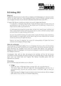 Policy för LG-bidrag