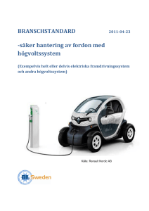 BRANSCHSTANDARD 2011-04-23 -säker hantering av