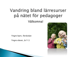 Vandring bland lärresurser på nätet för pedagoger - e