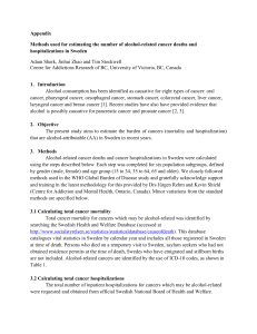 Appendix Methods used for estimating the number of alcohol