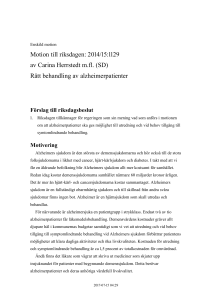 Rätt behandling av alzheimerpatienter