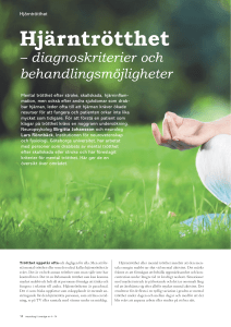 Mental trötthet - Neurologi i Sverige