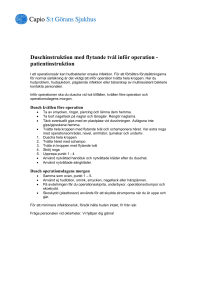Duschinstruktion med tvål - Capio S:t Görans Sjukhus