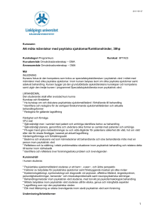 Att möta människor med psykiska sjukdomar/funktionshinder