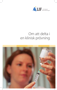 Om att delta i en klinisk prövning