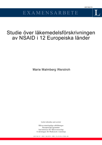 EXAMENSARBETE Studie över läkemedelsförskrivningen av NSAID
