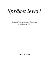 Språket lever!
