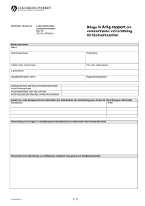 Årlig rapport om verksamheten vid inrättning för blodverksamhet