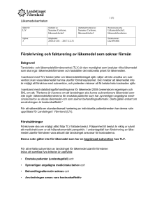 Förskrivning och fakturering av läkemedel som saknar förmån