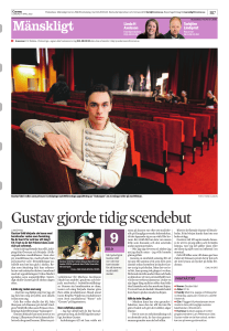 Gustav gjorde tidig scendebut