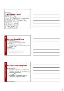 Kursintroduktion 29/1