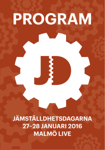 program - Jämställdhetsdagarna