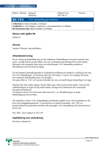 RUTIN VAC-behandling på Infektion