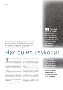 Psykopati är en all- varlig person- lighetsstörning