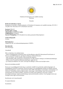 Dnr: HS 2013/29 Fakulteten för humaniora och samhällsvetenskap