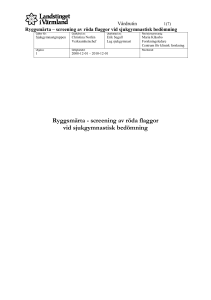Ryggsmärta - screening röda flaggor vårdrutin 2009-04-29