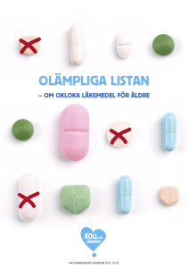 OLÄMPLIGA LIstAn - Koll på läkemedel