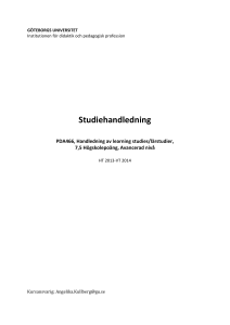 Kursplan (ett utdrag) - GUL