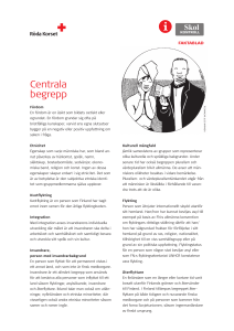 Centrala begrepp, faktablad