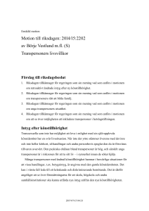 201415S29157 Transpersoners livsvillkor