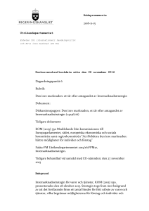 Rådspromemoria 2016-11-15 Utrikesdepartementet Enheten för