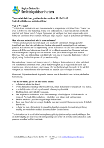 Yersiniainfektion, patientinformation 2013-12-13