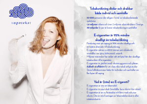 E-cigaretter är 95% mindre skadligt än tobaksrökning