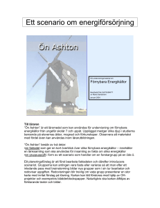 Ett scenario om energiförsörjning