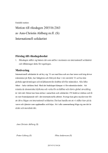 201516S2073 Internationell solidaritet