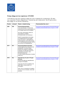 Övriga utläggstyper i KTH