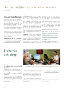 Brukarråd och blogg