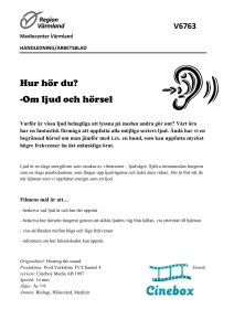 Hur hör du? -Om ljud och hörsel