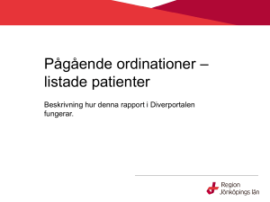 Pågående ordinationer – listade patienter