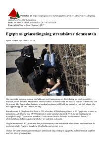 Egyptens gränsstängning strandsätter tiotusentals