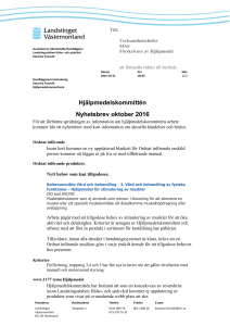 Nyhetsbrev Hjälpmedelskommittén