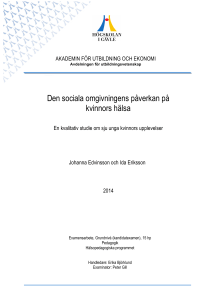 Den sociala omgivningens påverkan på kvinnors hälsa