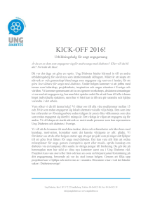Kick-off 2016 – en utbildningshelg för ungt engagemang